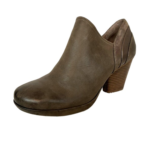 Dansko Marcia Ankle Bootie  Womens EU 40 / US 9.5  Burnished Taupe Leather Boots - Picture 1 of 13